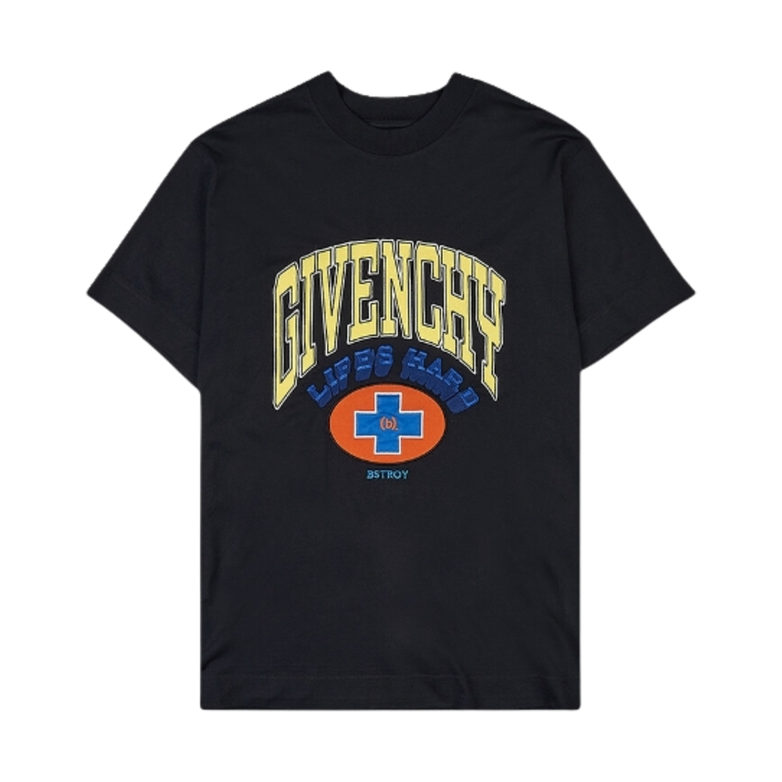 지방시 로고 프린트 코튼 티셔츠 블랙(Givenchy Logo Print Cotton T-Shirt Black) - 1