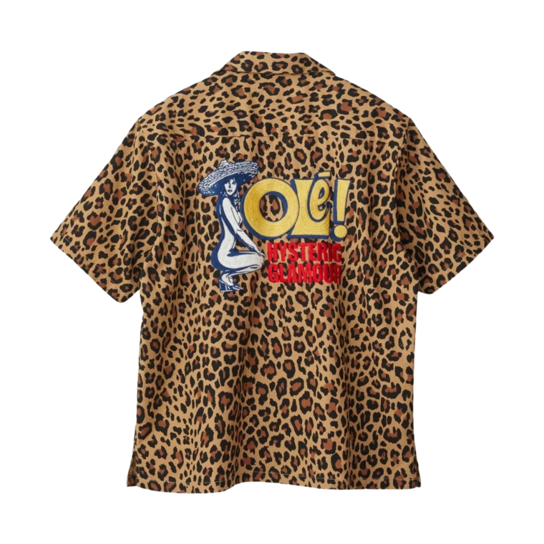 히스테릭 글래머 히스테릭 OLE 자수 오픈 칼라 셔츠 레오파드(Hysteric Glamour Hysteric OLE Embroidered Open Collar Shirt Leopard) - 2