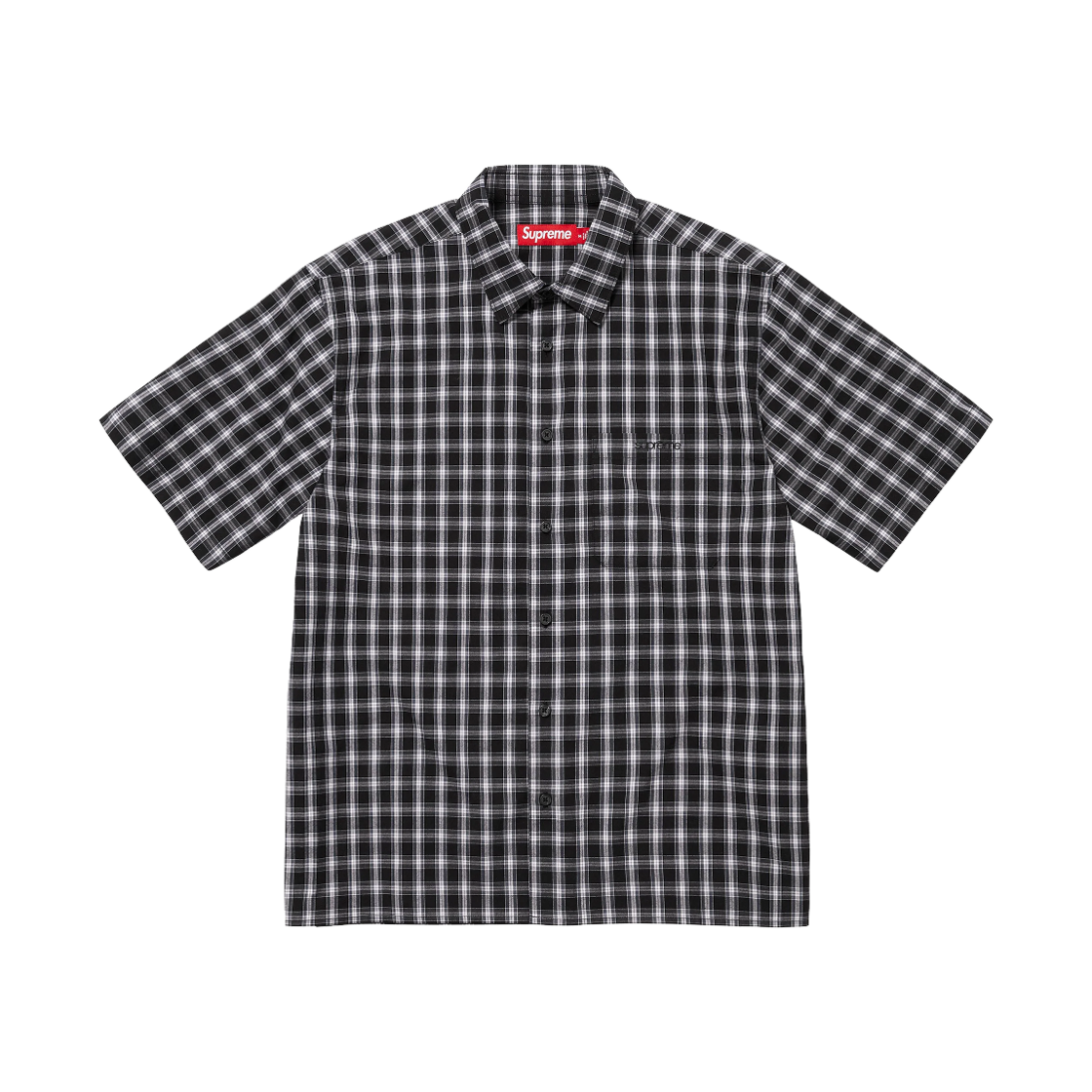 슈프림 미니 플레이드 숏슬리브 셔츠 블랙 - 25SS(Supreme Mini Plaid S/S Shirt Black - 25SS)