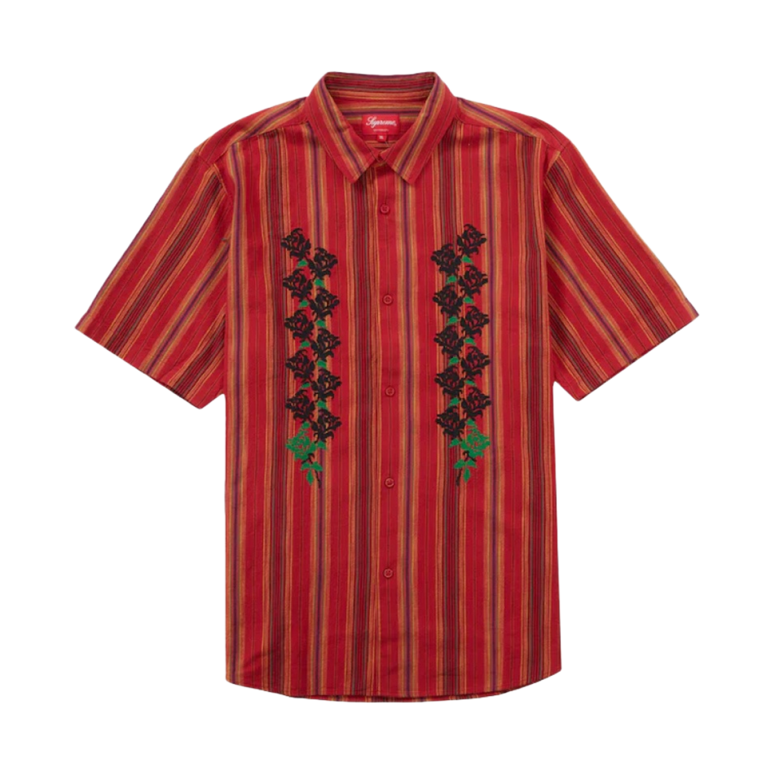 슈프림 니들포인트 숏슬리브 셔츠 골드 스트라이프 - 23SS(Supreme Needlepoint S/S Shirt Gold Stripe - 23SS) - 1