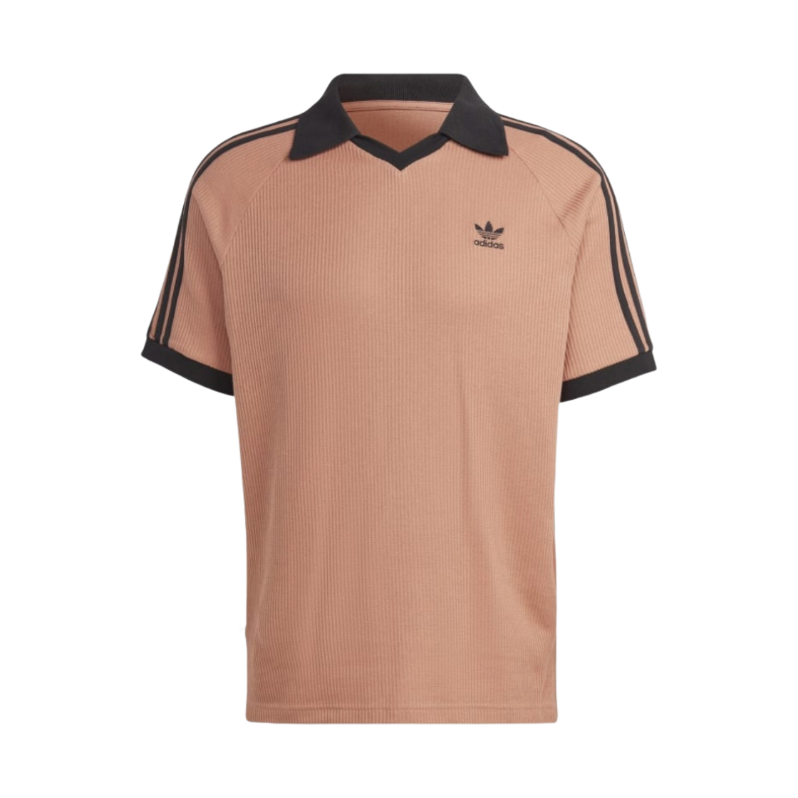 아디다스 아디컬러 클래식 와플 폴로 셔츠 클레이 스트라타 - KR 사이즈(Adidas Adicolor Classics Waffle Polo Shirt Clay Strata - KR Sizing)