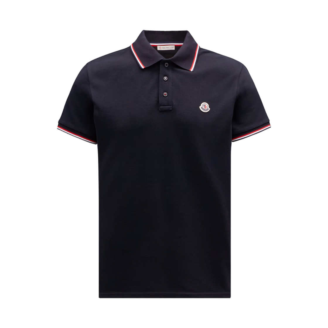 몽클레르 트리밍 코튼 피케 폴로 셔츠 다크 블루 - 25SS(Moncler Trim Cotton Piquet Polo Shirt Dark Blue - 25SS)