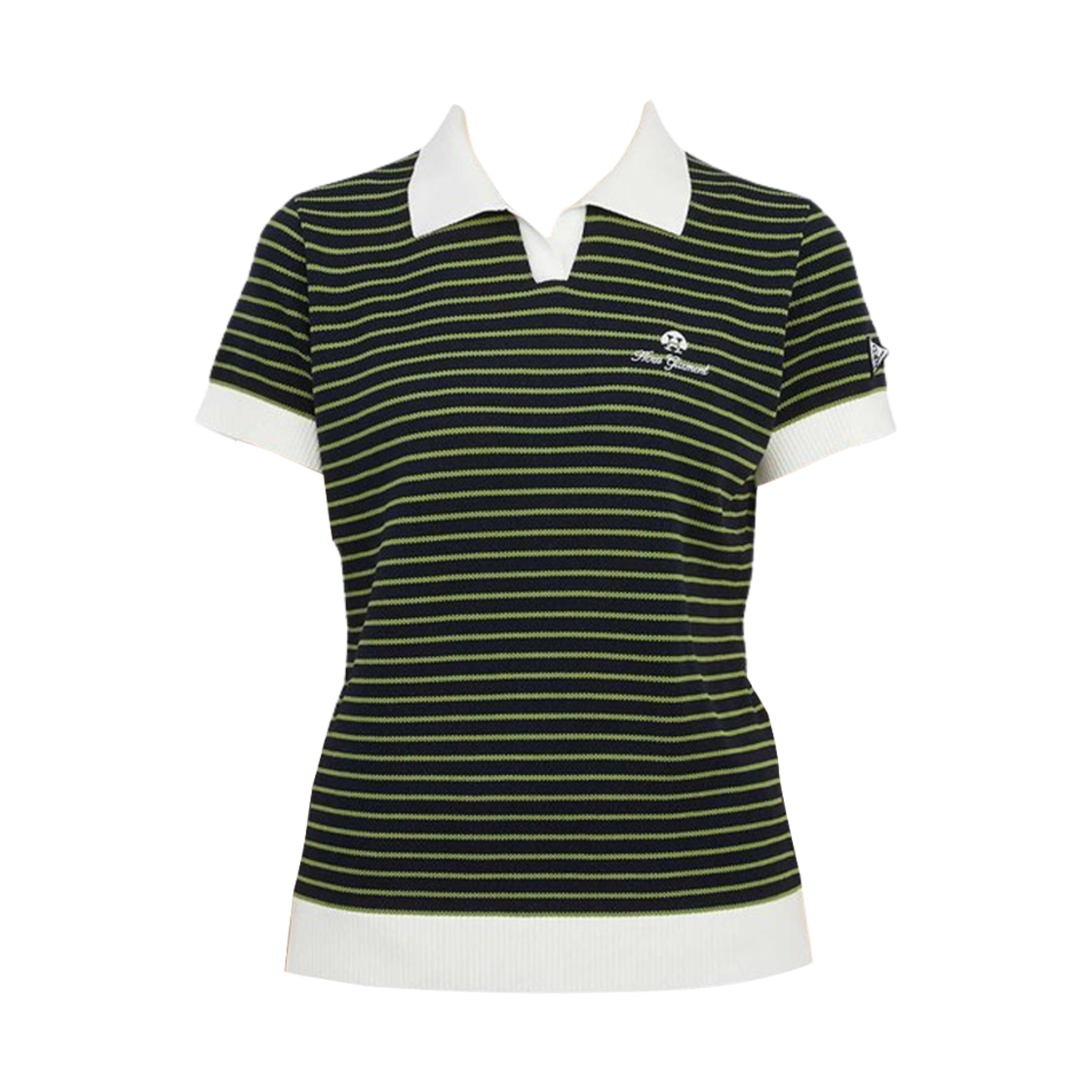 HHW-2A-AB53 (W) Horn Garment Golf Wear Knit Polo T-Shirt Navy Green