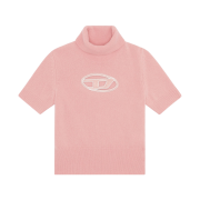 (W) Diesel M-Argaret Jumper Cut-Out Logo Short Sleeve Pink