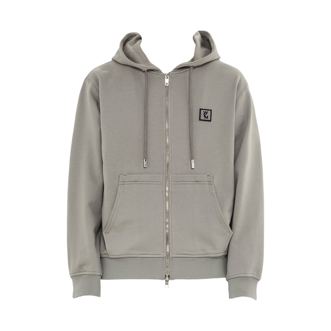 우영미 백로고 후드 집업 그레이(Wooyoungmi Back Logo Zip Hoodie Grey - 23SS) - 1