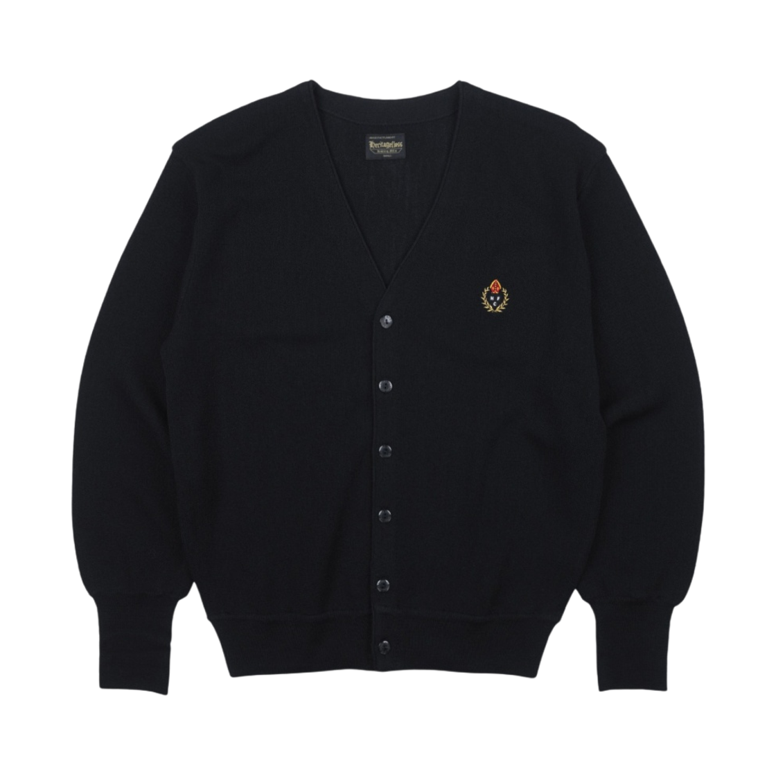 헤리티지 플로스 크레스트 울 가디건 블랙 (23SS 버전)(Heritage Floss Crest Wool Cardigan Black (23SS Ver.)) - 1