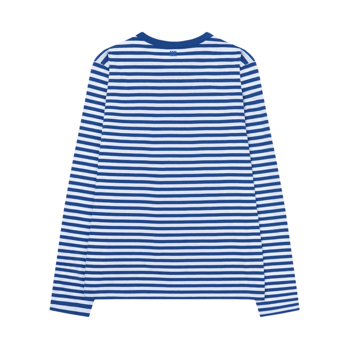 아미 스몰 하트 로고 스트라이프 티셔츠 블루(AMI de Coeur Mariniere Blue) - 2