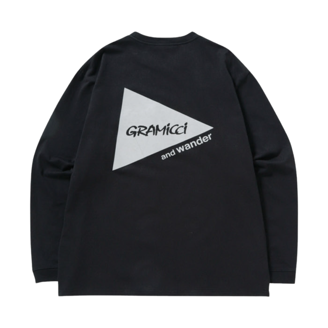 앤드 원더 x 그라미치 백프린트 롱슬리브 티셔츠 블랙(And Wander x Gramicci Backprint L/S T-Shirt Black)