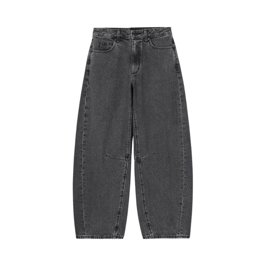 352152-08 (W) GU Barrel Leg Jean Dark Gray - JP
