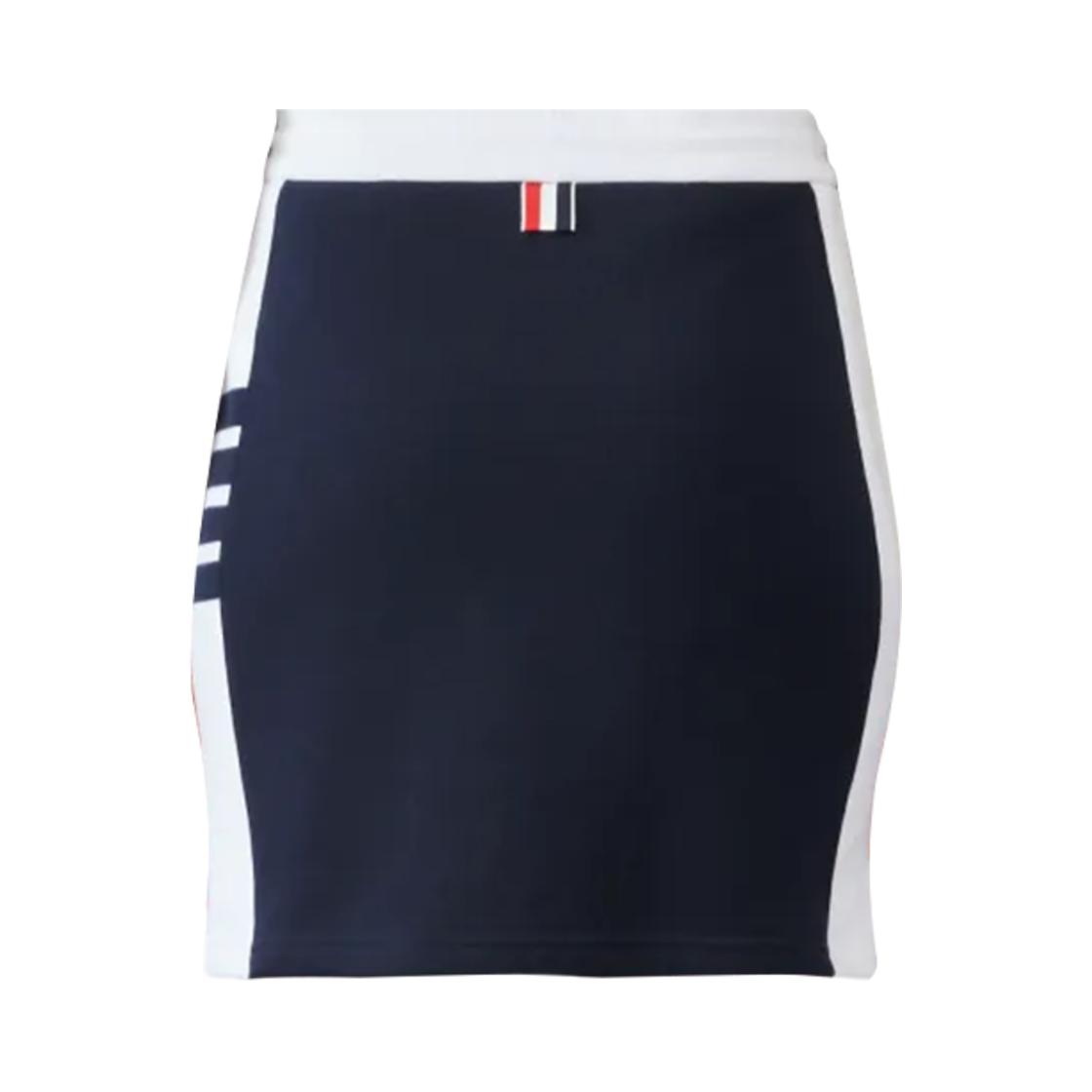 (W) 톰브라운 클래식 사선 저지 미니 스커트 네이비((W) Thom Browne Classic 4-Bar Jersey Mini Skirt Navy) - 2
