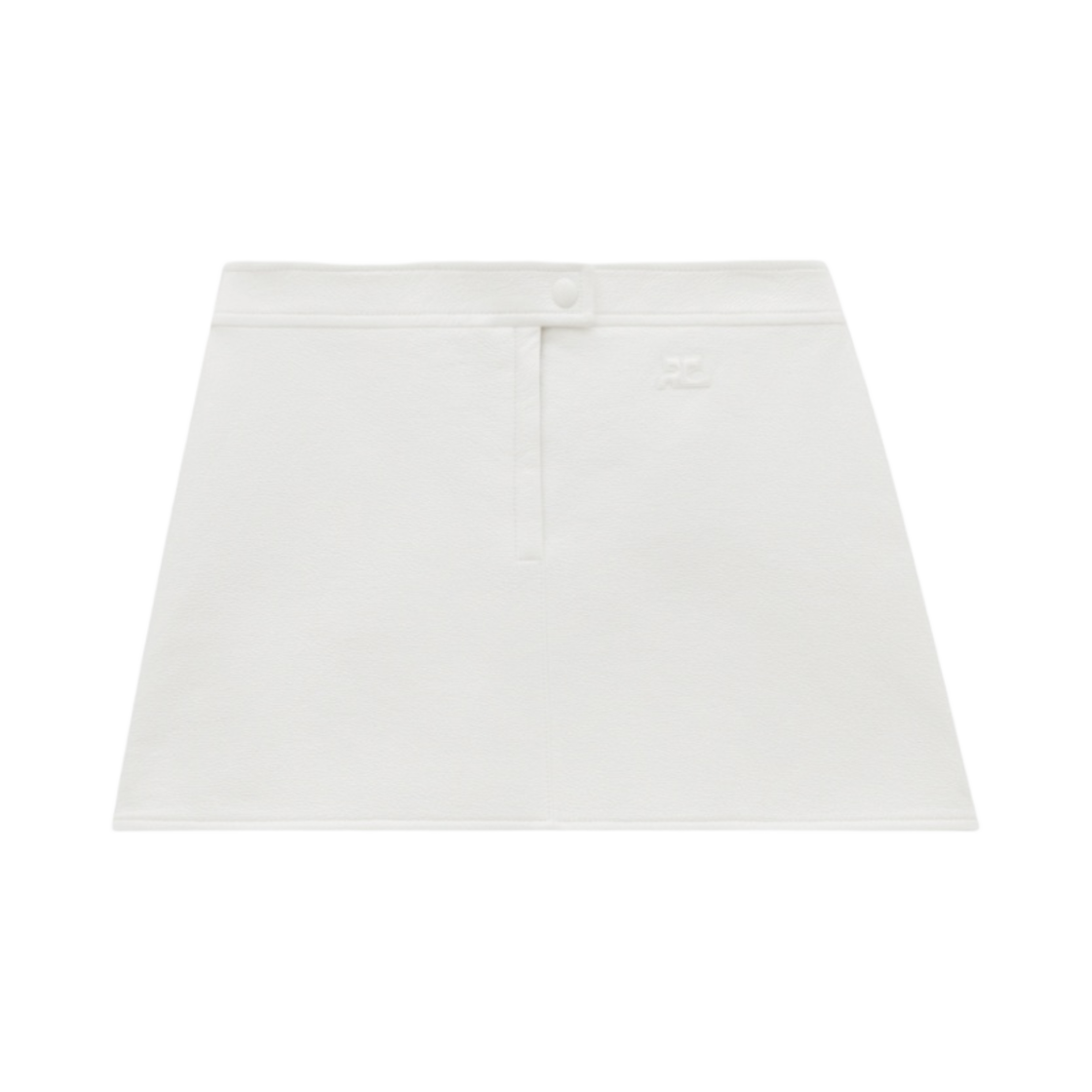 (W) 꾸레쥬 리에디션 비닐 미니 스커트 화이트((W) Courreges Reedition Vinyl Mini Skirt White)