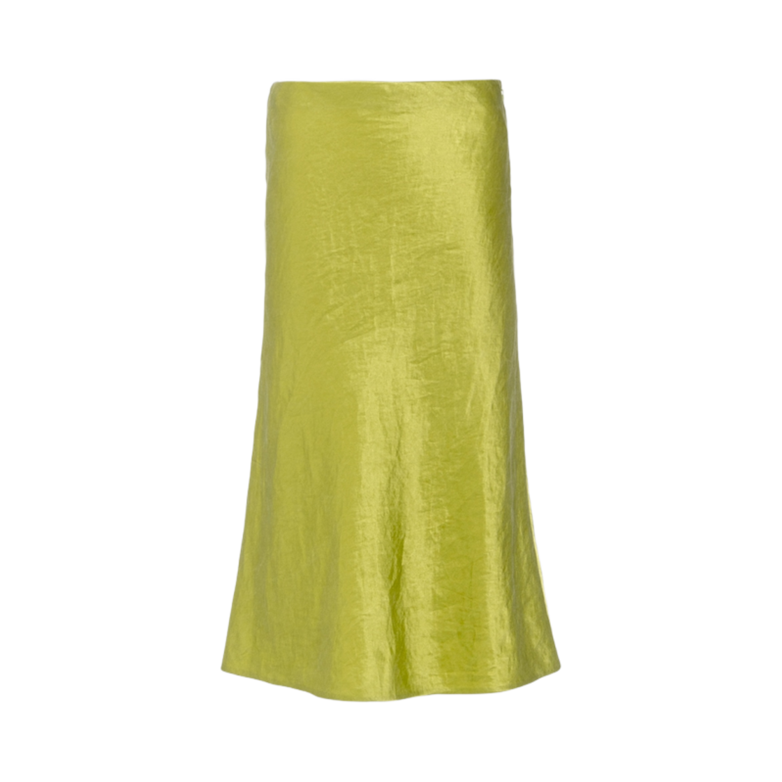 (W) 프라다 사틴 미디 스커트 펀 그린((W) Prada Satin Midi Skirt Fern Green) - 1