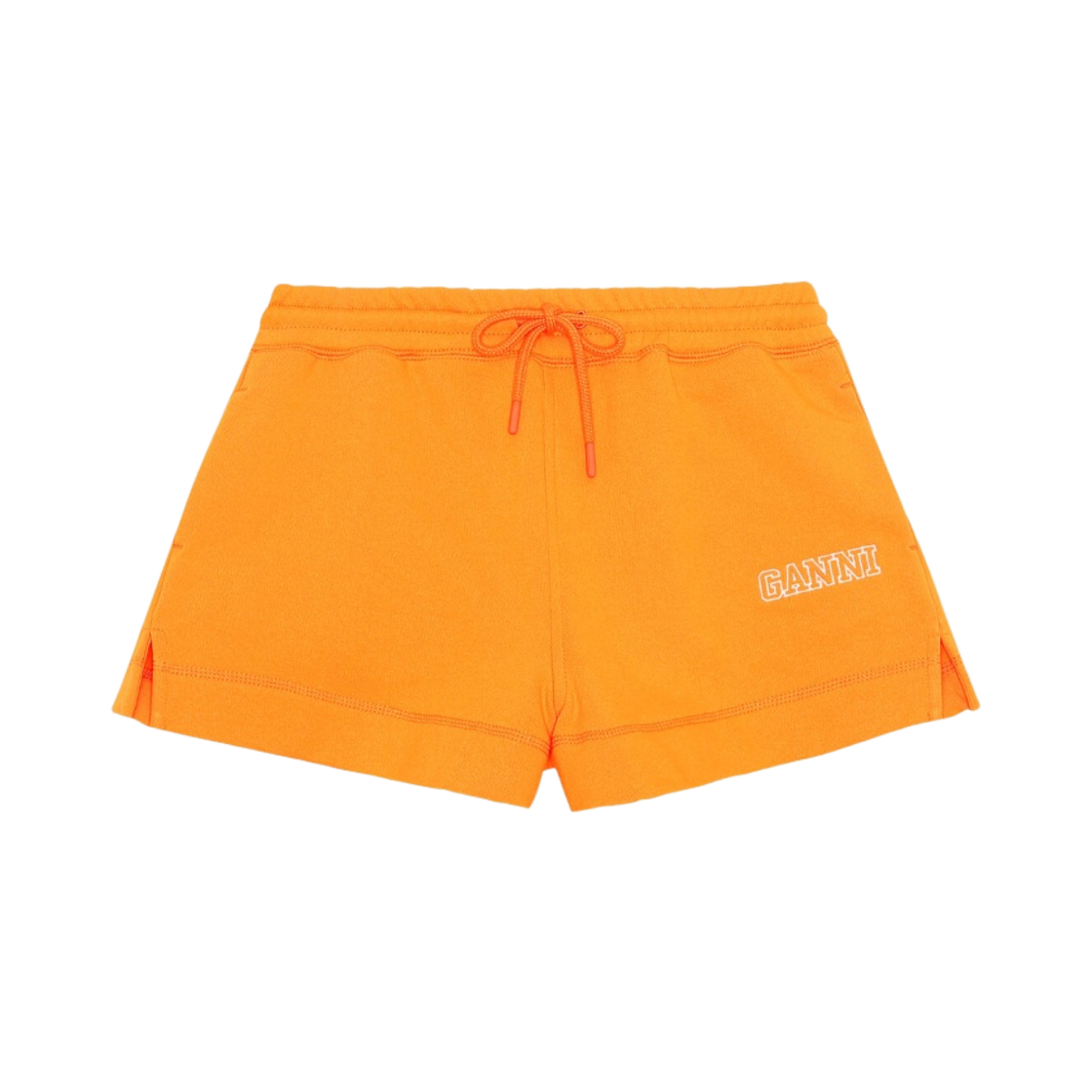 (W) 가니 소프트웨어 이솔리 쇼츠 브라이트 마리골드((W) Ganni Software Isoli Shorts Bright Marigold)
