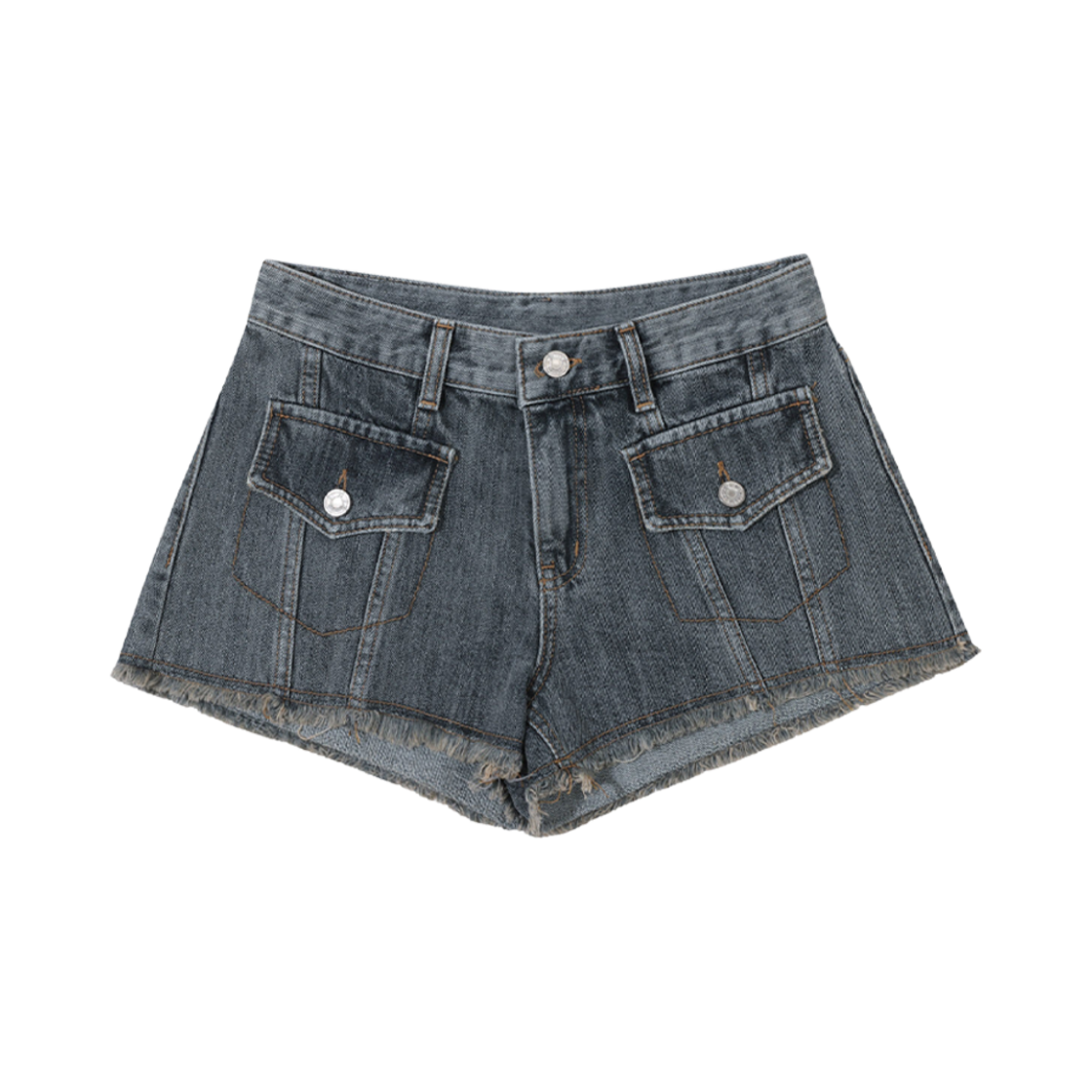 (W) 보헤미안 서울 웨스턴 포켓 쇼츠 블루((W) Bohemian Seoul Western Pocket Shorts Blue)
