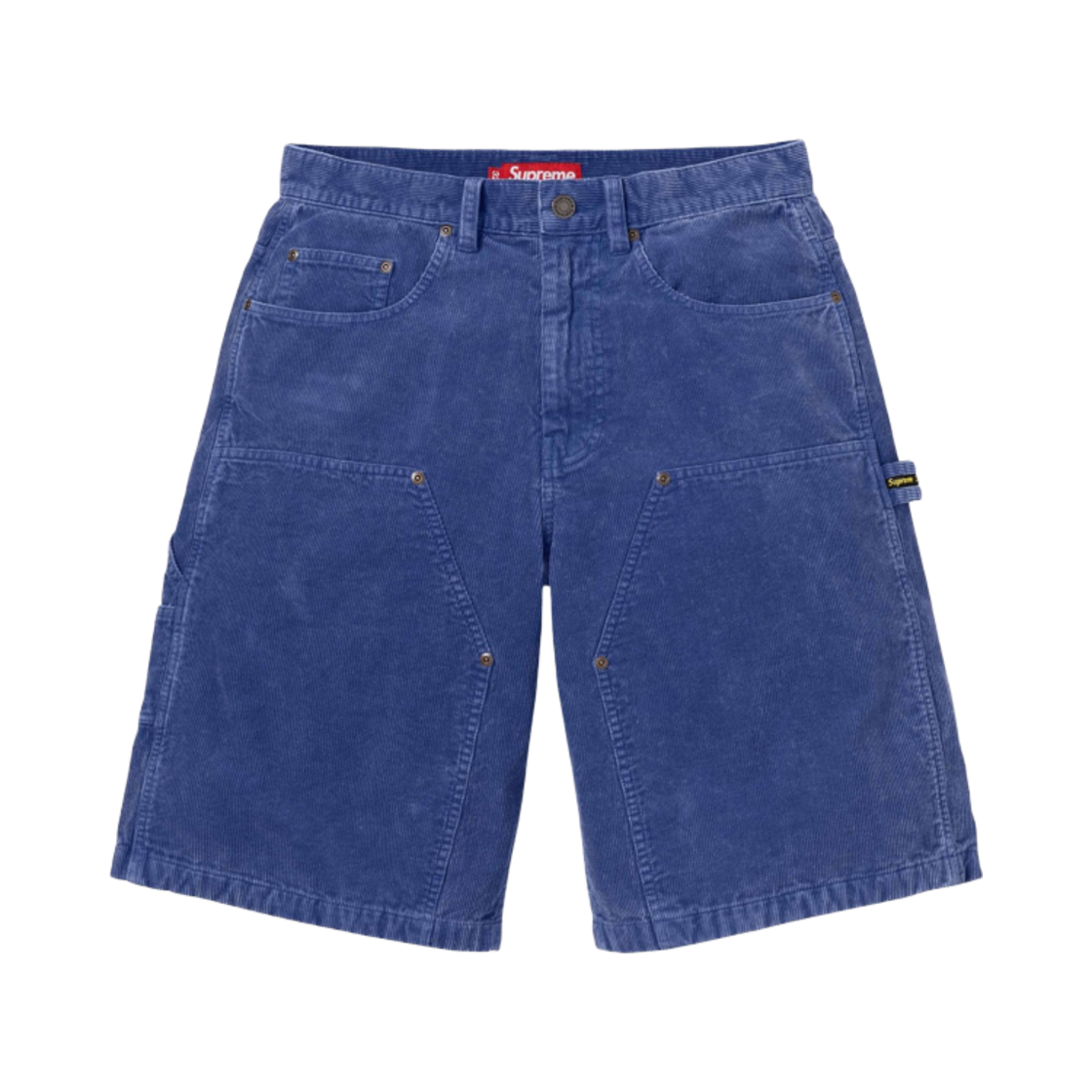 슈프림 워시드 코듀로이 더블 니 페인터 쇼츠 블루 - 24SS | Supreme