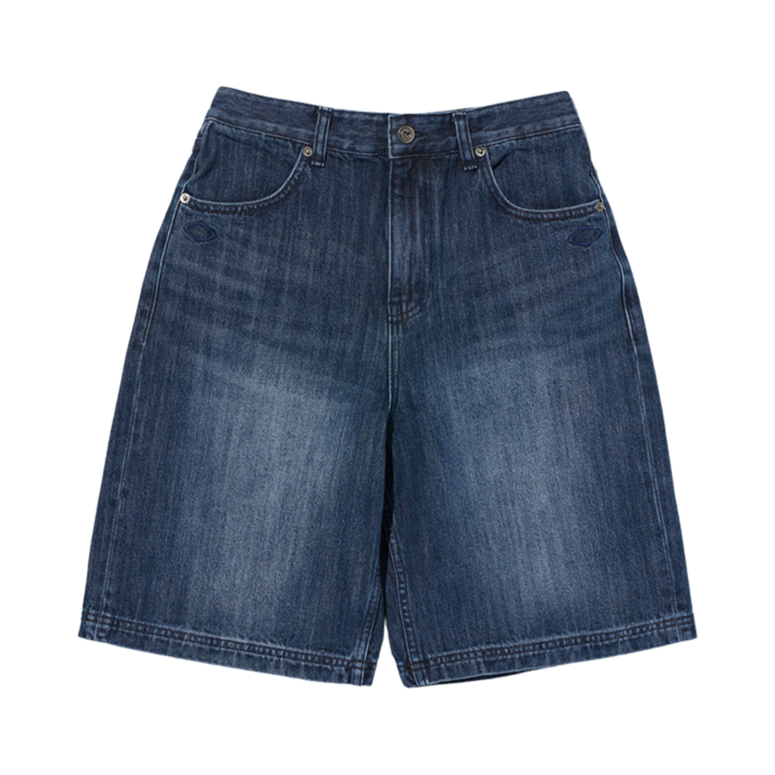 (W) 미스치프 데님 버뮤다 팬츠 인디고((W) Mischief Denim Bermuda Pants Indigo)