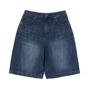 (W) Mischief Denim Bermuda Pants Indigo