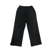 Smokeastar Diagonal Stud Zip Sweat Pants Black