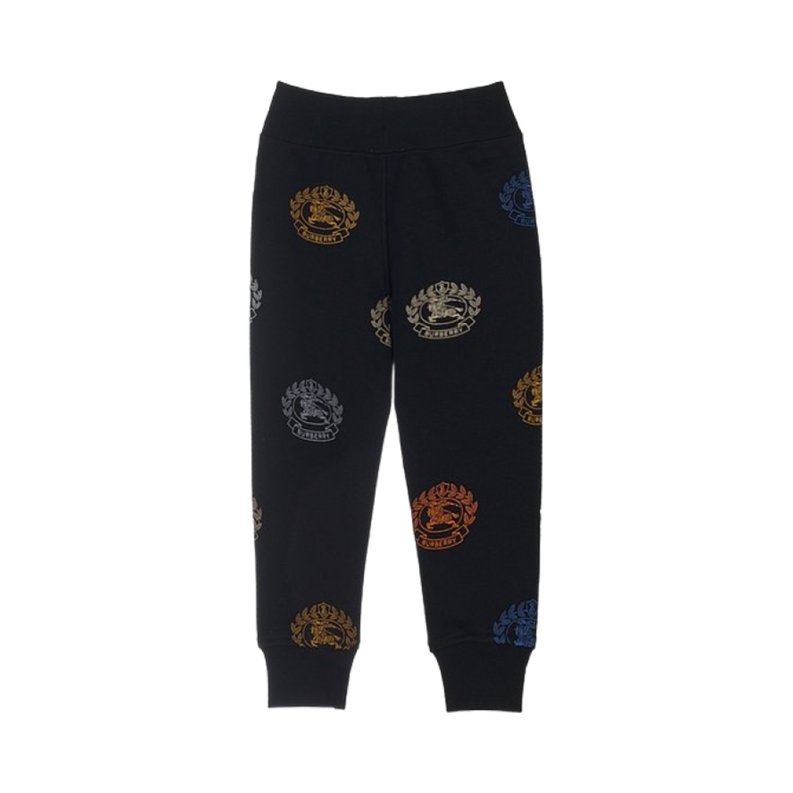 8063439 (Kids) Burberry EKD Print Cotton Jogging Pants Black
