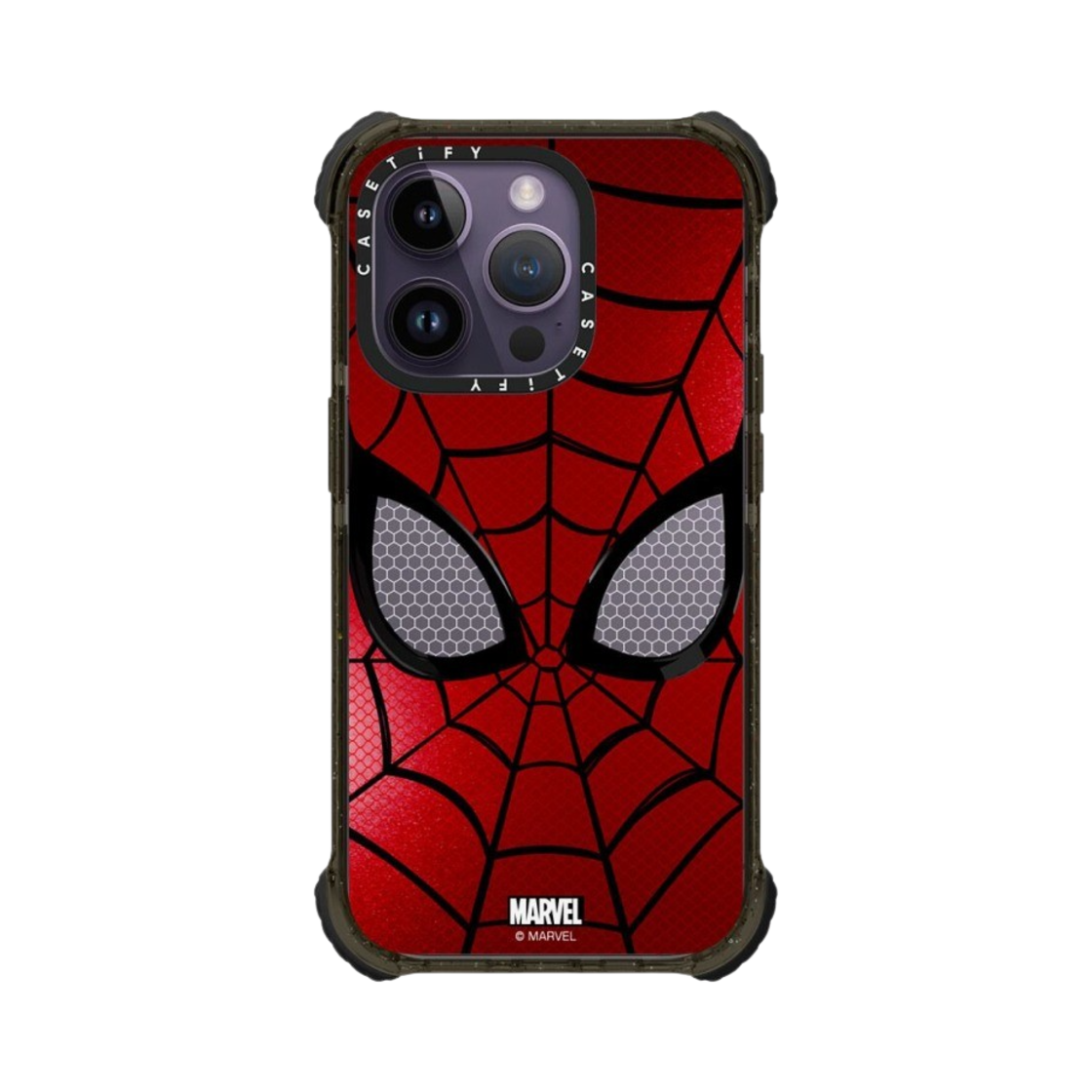 케이스티파이 x 마블 아이폰 스파이더맨 마스크 울트라 임팩트 범퍼 케이스 클리어 블랙(Casetify x Marvel iPhone Spider-Man Mask Ultra Impact Bumper Case Clear Black) - 2
