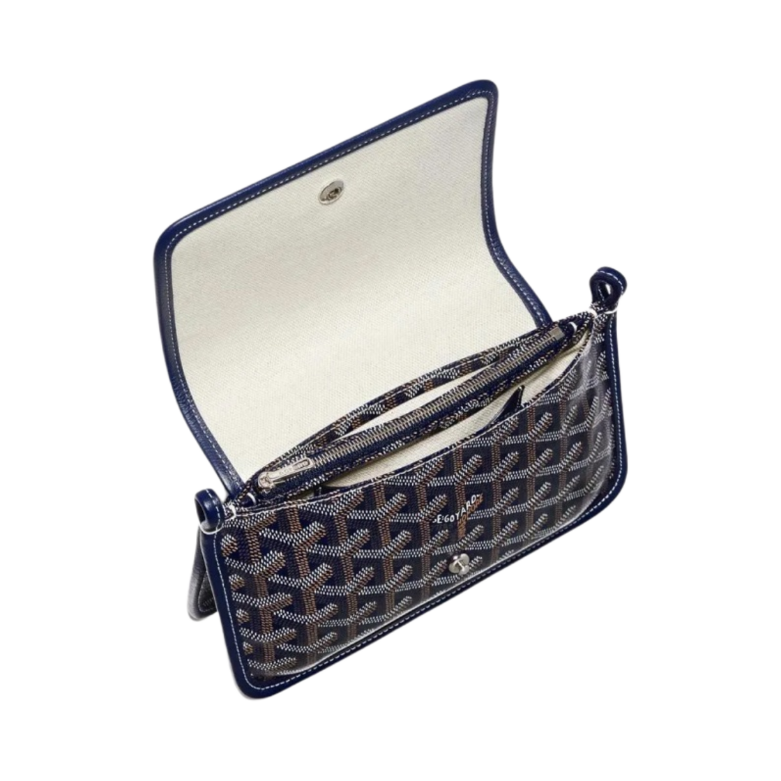 고야드 플뤼메 클러치 지갑 네이비 블루(Goyard Plumet Pocket Wallet Navy Blue) - 4