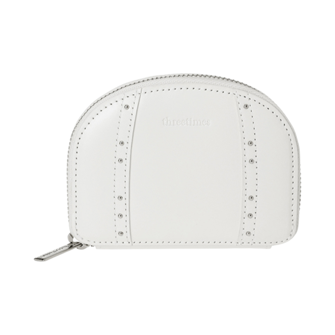 (W) 쓰리타임즈 클래식 스터드 월렛 아이보리((W) Threetimes Classic Stud Wallet Ivory)