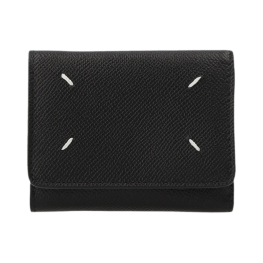 SA3UI0017P4745T8013 Maison Margiela Zip Compact Tri-Fold Wallet Black