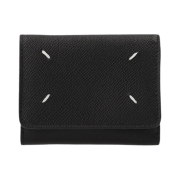 Maison Margiela Zip Compact Tri-Fold Wallet Black
