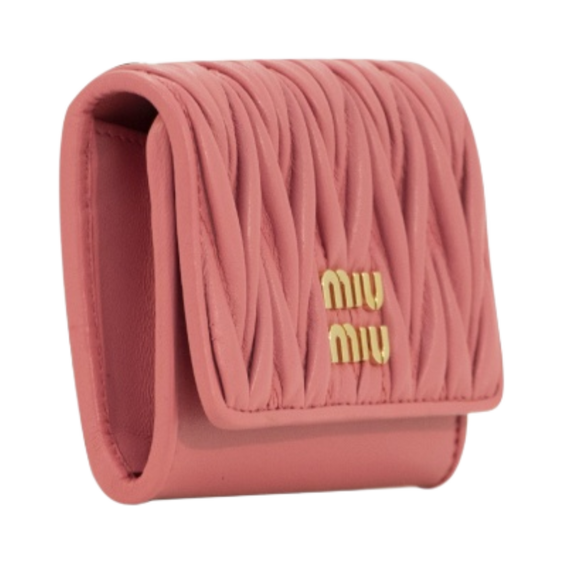 미우 미우 마테라쎄 나파 가죽 포켓 카드 홀더 베고니아 핑크(Miu Miu Matelasse Nappa Leather Pocket Card Holder Begonia Pink) - 2