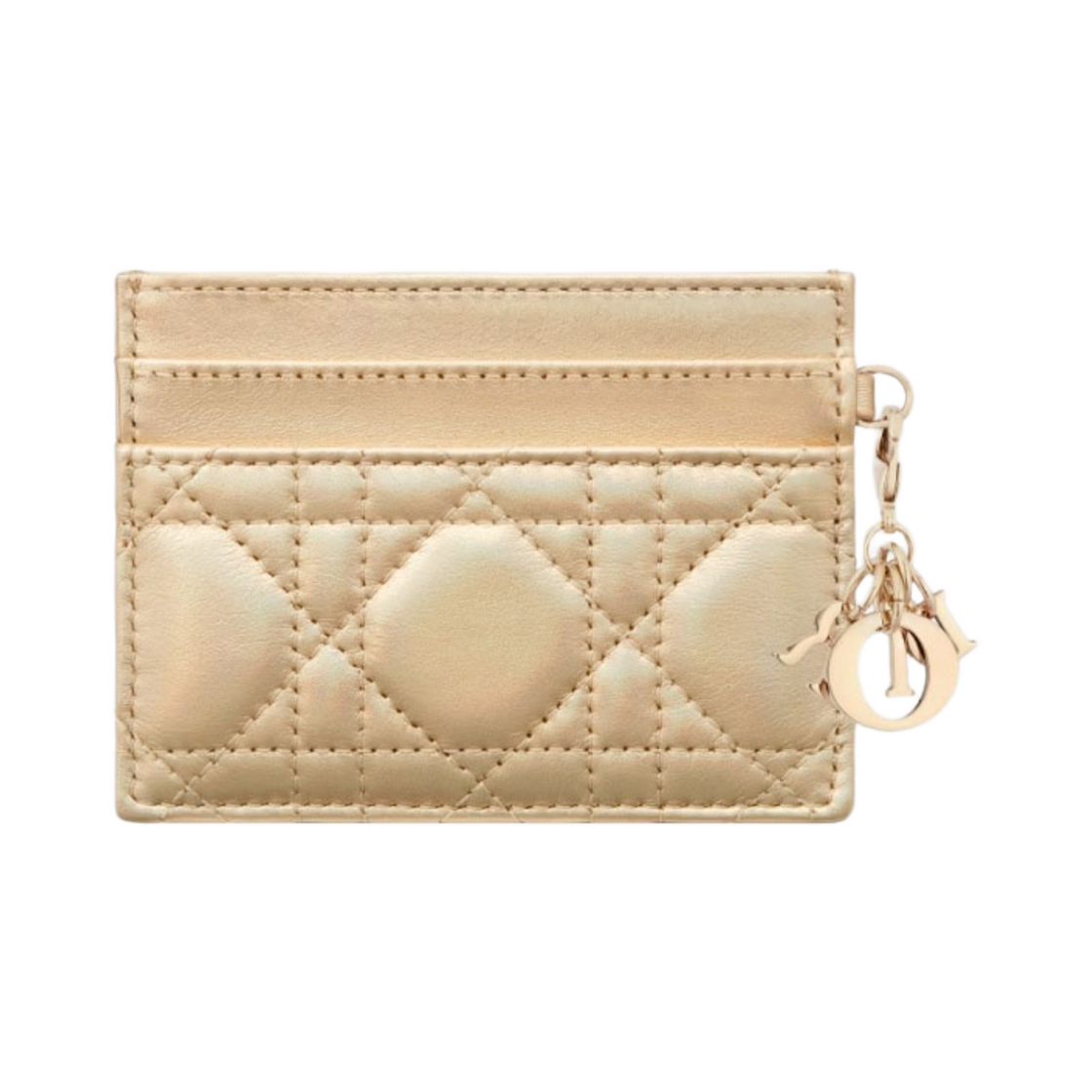디올 레이디 5 슬롯 카드 홀더 까나쥬 램스킨 이리디센트 메탈릭 골드(Dior Lady Five Slot Card Holder Cannage Lambskin Iridescent Metallic Gold) - 2