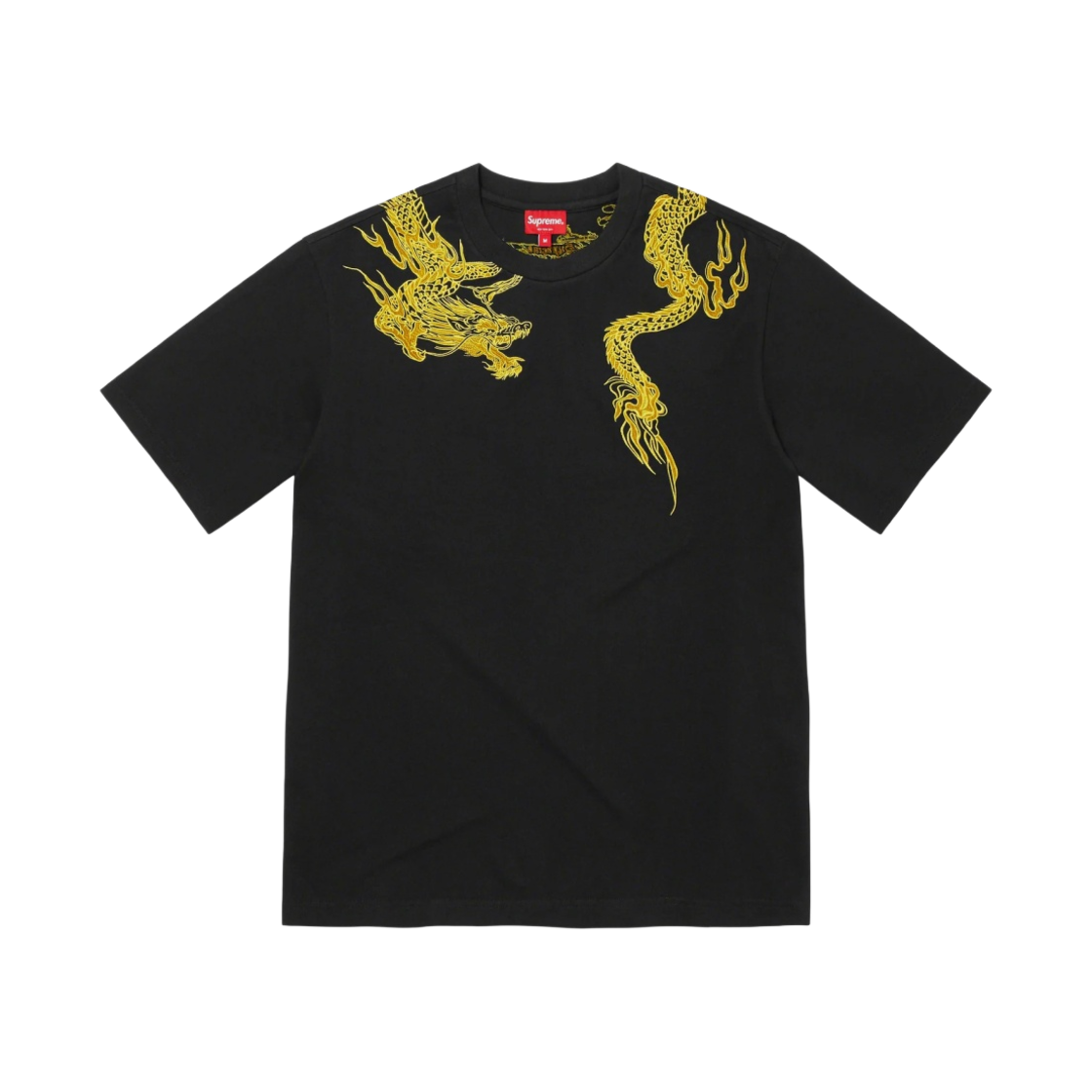 슈프림 드래곤 랩 숏슬리브 탑 블랙 - 23SS
