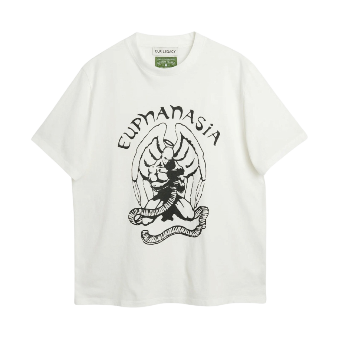 아워레가시 x 데님 티어스 x 투팍 박스 티셔츠 화이트 유파나시아 프린트(Our Legacy x Denim Tears x Tupac Box T-Shirt White Euphanasia Print) - 1