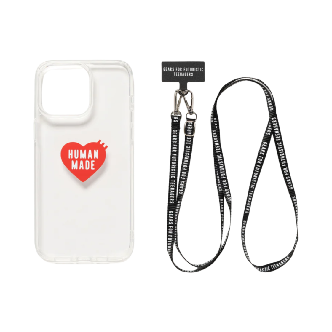 휴먼 메이드 HM 아이폰 15 프로 맥스 케이스 블랙(Human Made HM iPhone 15 Pro Max Case Black)