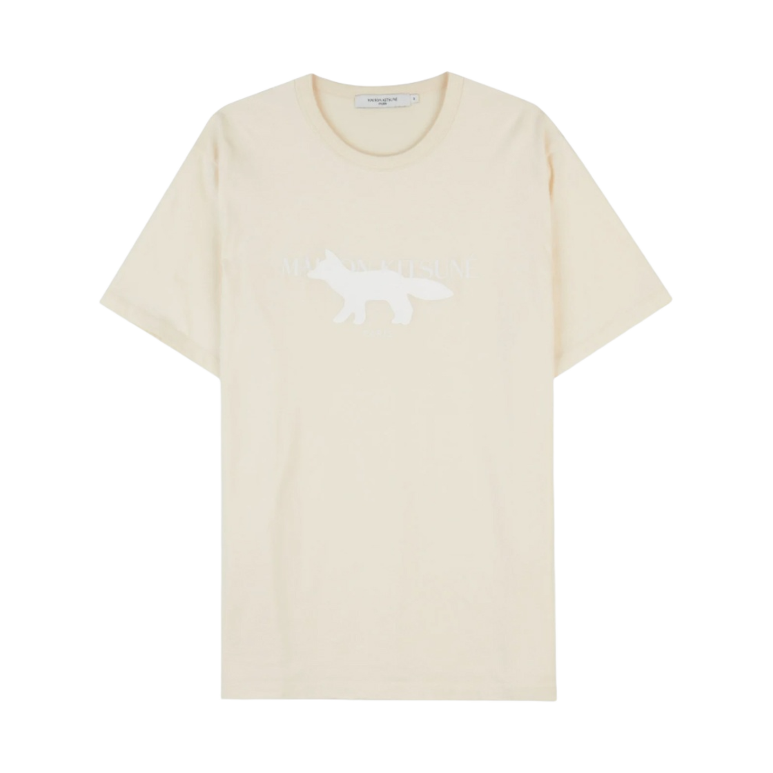 IM00153KJ0008-P701 Maison Kitsune Fox Stamp Classic T-Shirt Ecru