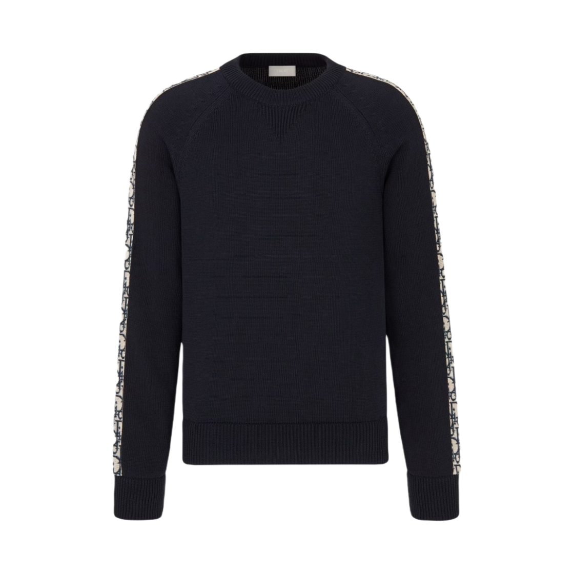 디올 오블리크 스웨터 인서트 코튼 저지 딥 블루(Dior Sweater with Dior Oblique Inserts Cotton Jersey Deep Blue)