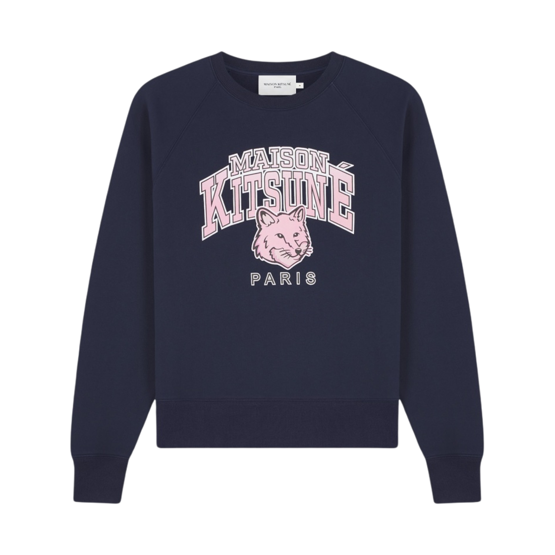 LW00301KM0001-P480 (W) Maison Kitsune Campus Fox Adjusted Sweatshirt Navy