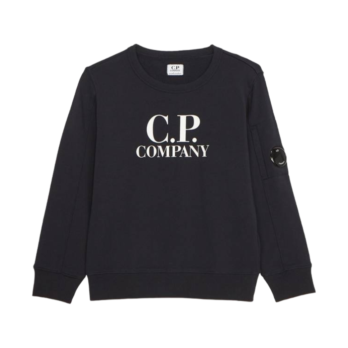 16CUF00BLCA6941150 (Kids) C.P. Company Logo Detail Sweatshirt Navy - 24SS
