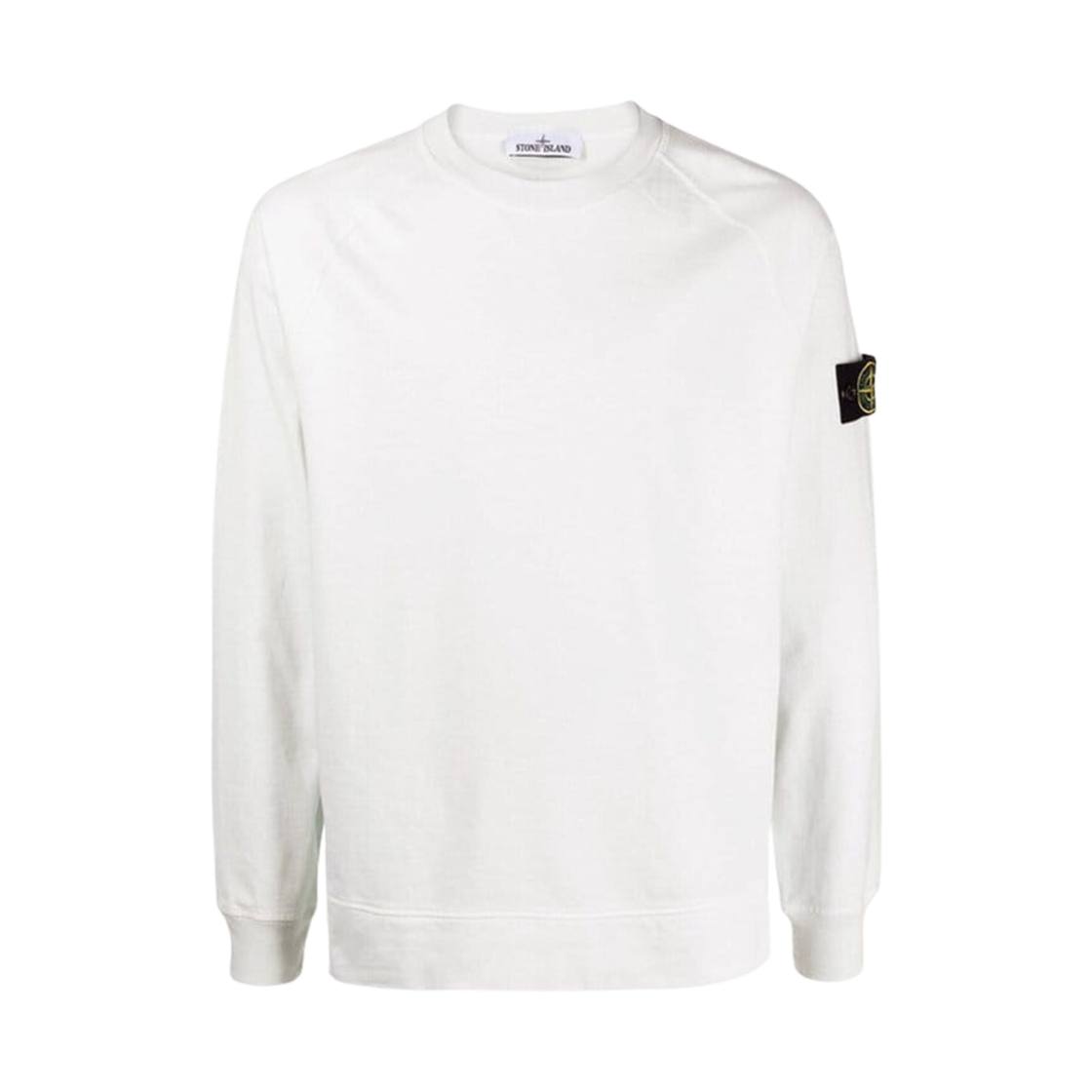 7615655Q1-V0001 Stone Island 655Q1 Heavy Cotton 82/22 Garment Dyed Crewneck Sweatshirt White - 22SS