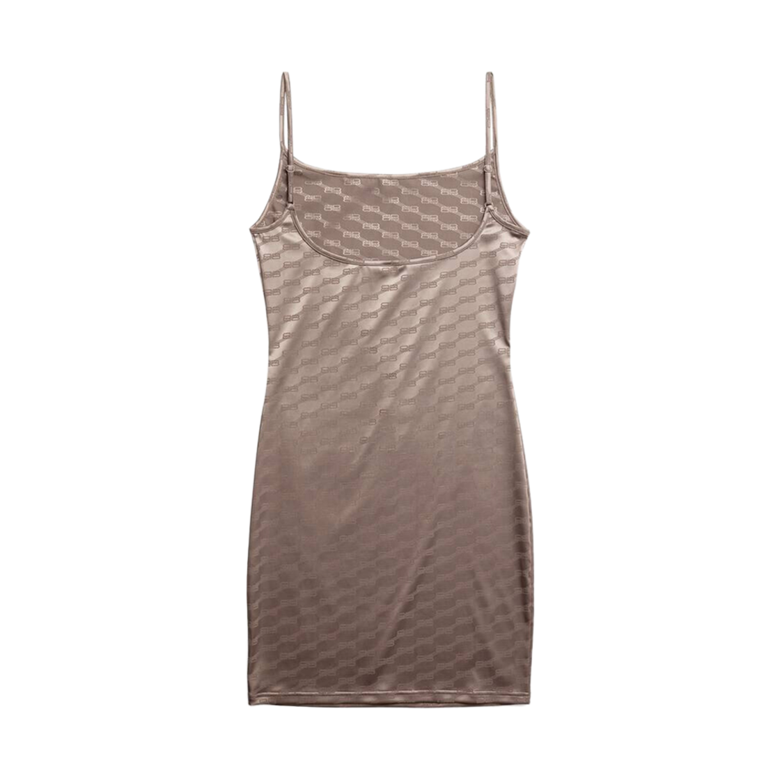 (W) 발렌시아가 BB 모노그램 슬립 드레스 다크 베이지((W) Balenciaga BB Monogram Slip Dress Dark Beige) - 2