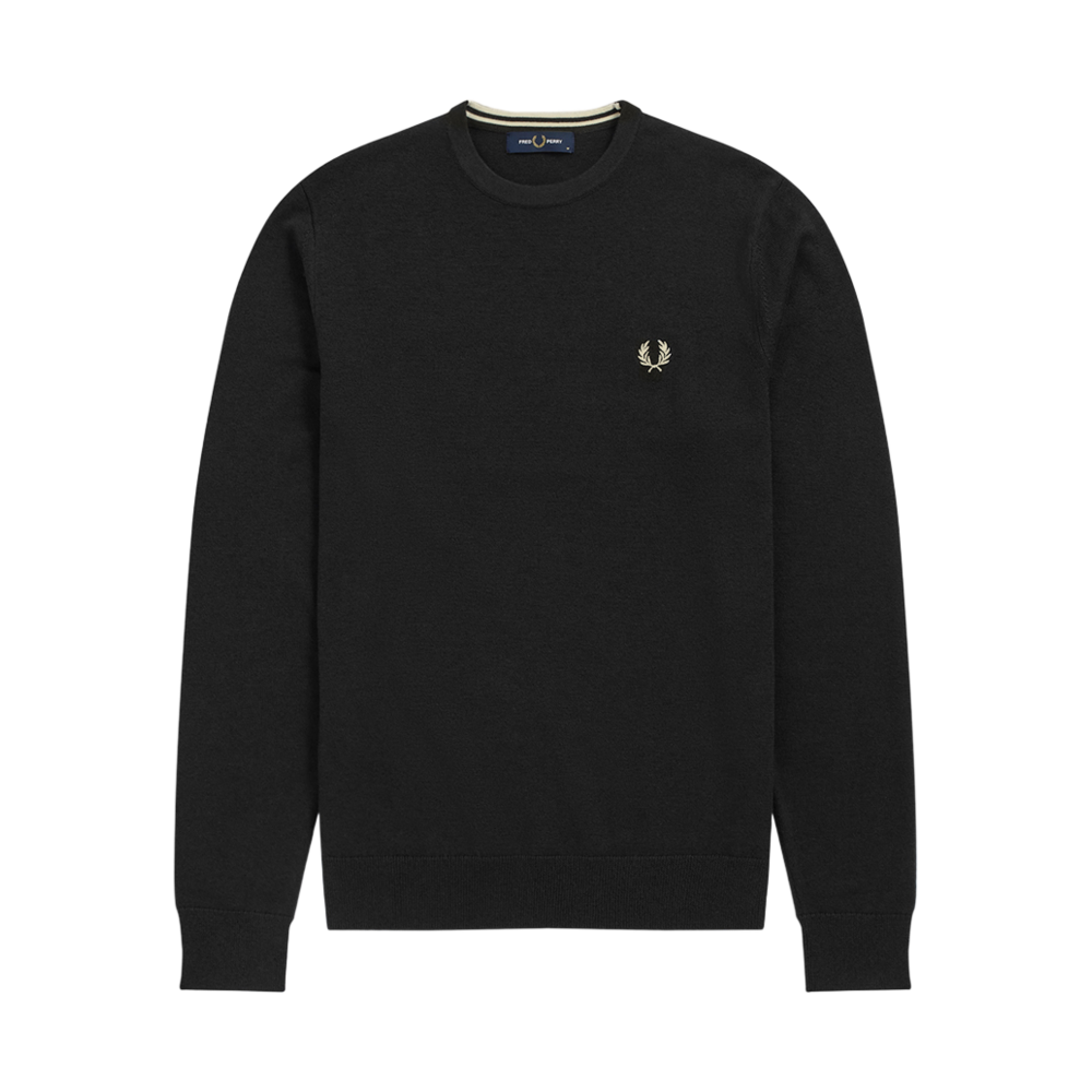 AFPM2439601-198 Fred Perry Classic Crew Neck Knit Black