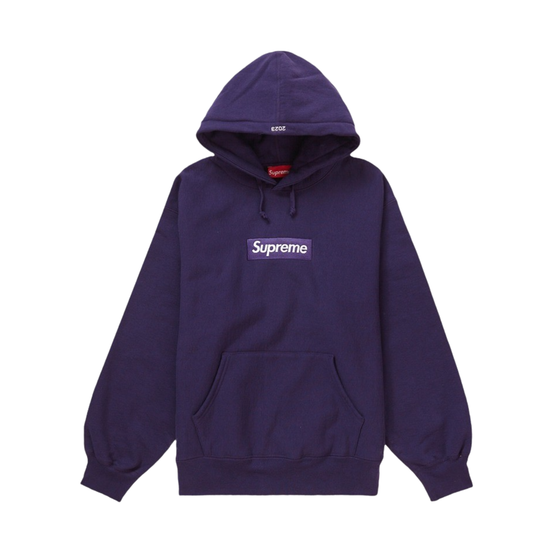 슈프림 박스로고 후드 스웨트셔츠 다크 퍼플 - 23FW