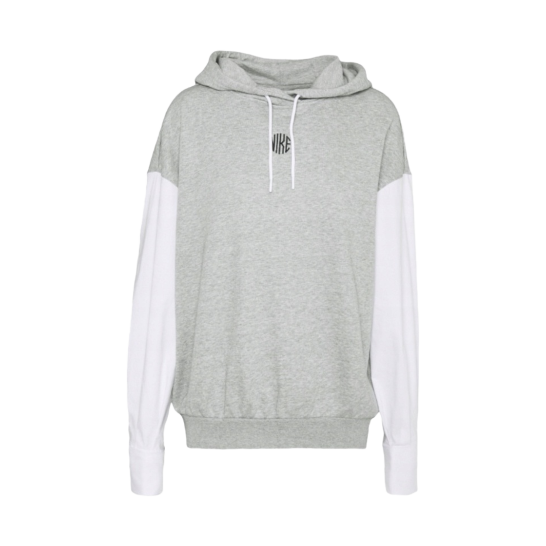 (W) 나이키 NSW 아이콘 클래쉬 플리스 후드 다크 그레이 헤더 화이트 - US/EU((W) Nike NSW Icon Clash Fleece Hoodie Dark Grey Heather White - US/EU) - 1