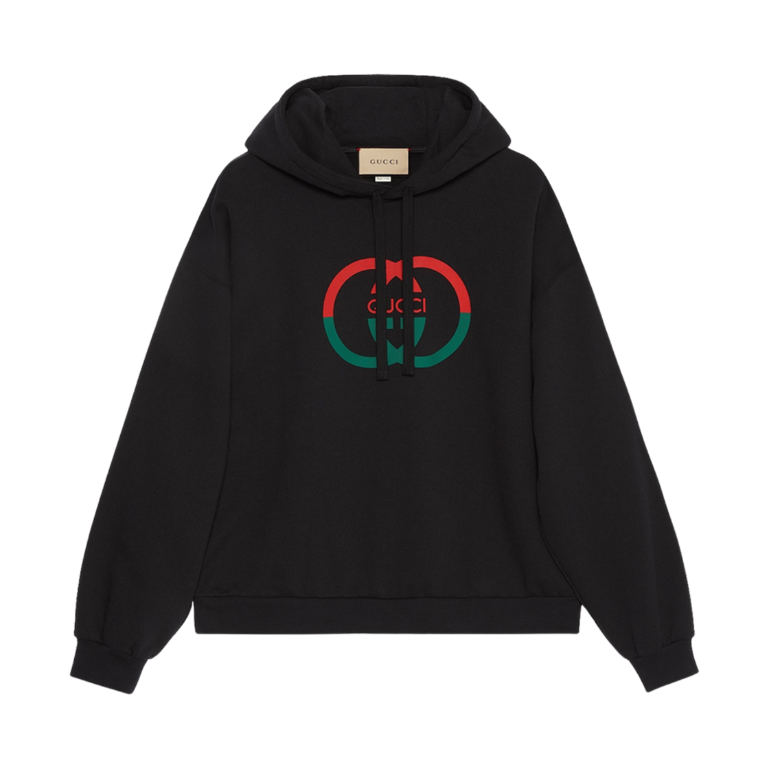 구찌 코튼 저지 프린티드 후드 스웨트셔츠 블랙(Gucci Cotton Jersey Printed Hooded Sweatshirt Black)