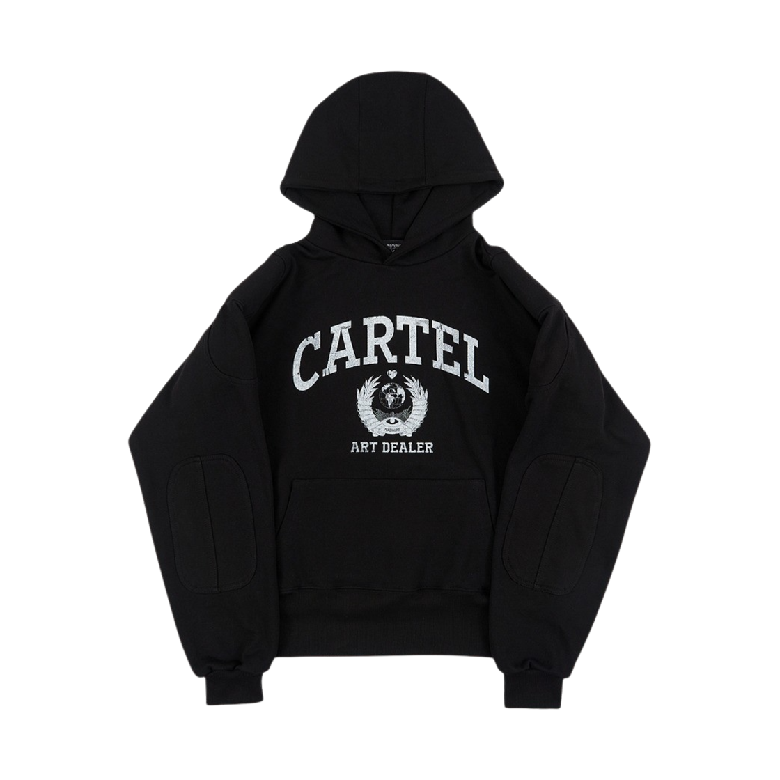 선데이오프클럽 카르텔 숄더 패디드 헤비 테리 후드 블랙(Sundayoffclub Cartel Shoulder Padded Heavy Terry Hoodie Black)