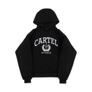 Sundayoffclub Cartel Shoulder Padded Heavy Terry Hoodie Black