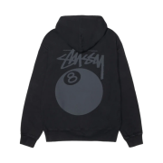 Stussy 8 Ball Pigment Dyed Hoodie Black 2