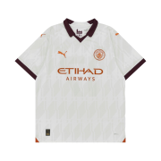 Puma Manchester City 2023/24 Away Jersey White Aubergine (Non Marking Ver.)