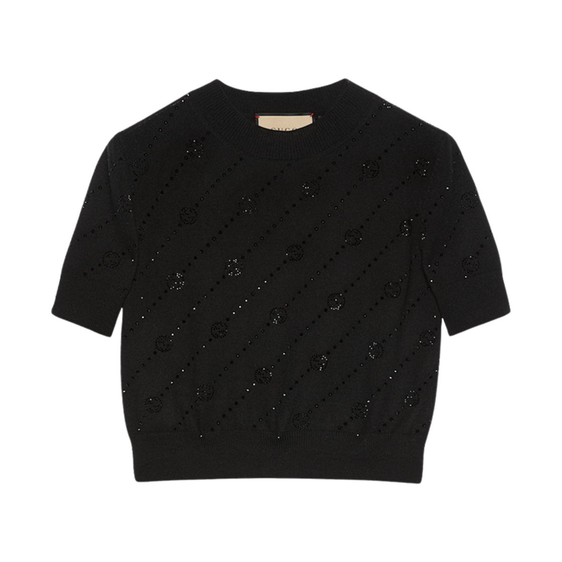 (W) 구찌 캐시미어 점퍼 인터로킹 G 블랙((W) Gucci Cashmere Jumper with Interlocking G Black) - 1