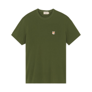 Maison Kitsune Fox Head Patch Classic T-Shirt Khaki