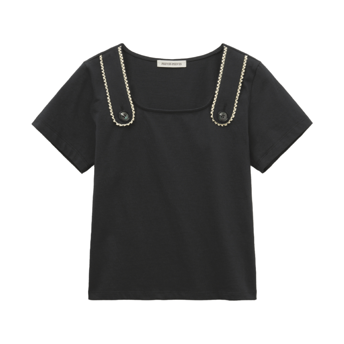 PV25STS002NYF Peeves Peeves Botton Strap T Shirt Navy